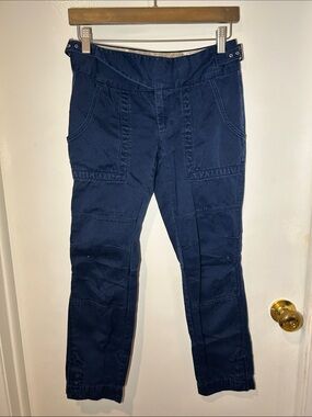 Banana Republic Navy Cropped Cargo Pants size 0